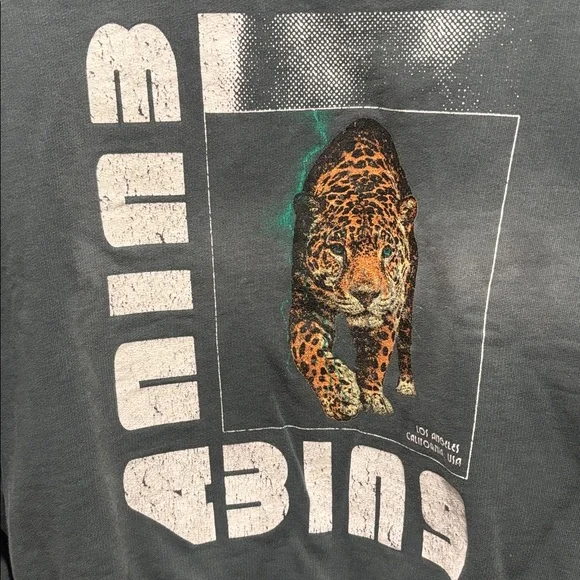 ANINE BING rare wild cat crewneck sweatshirt - Picture 5 of 9